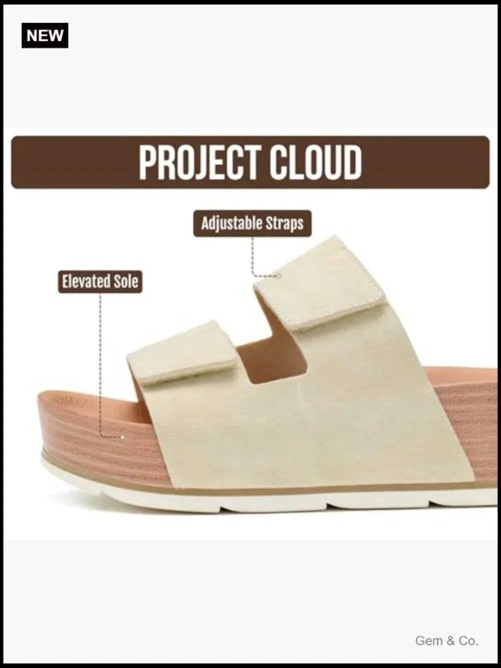 Genuine Leather Platform Sandals Wedges Non-Slip Soft Insole Lightweight Summer